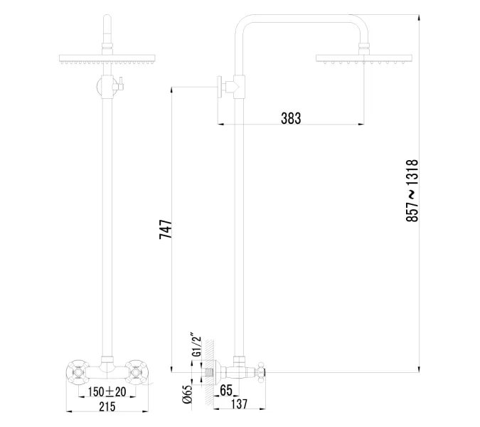 Душевая стойка Lemark Standard LM2160C, изображение 2