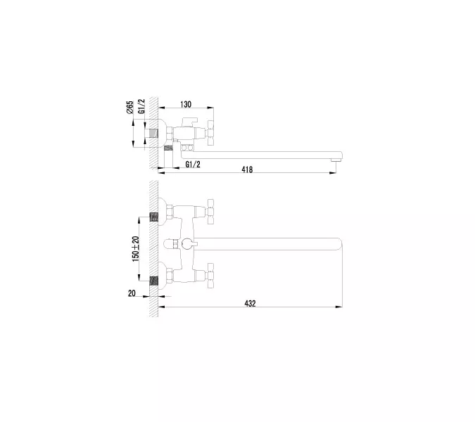 Смеситель Lemark Benefit LM2512C универсальный, изображение 2