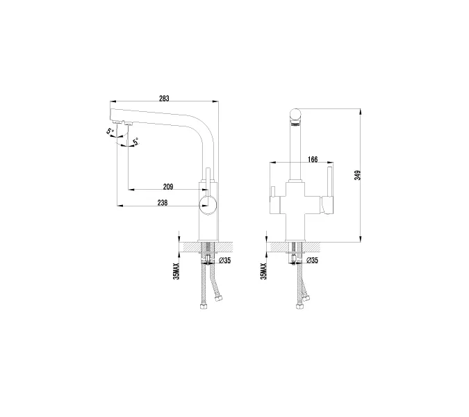 Смеситель Lemark Comfort LM3060C для кухни с подключением к фильтру с питьевой водой, изображение 2