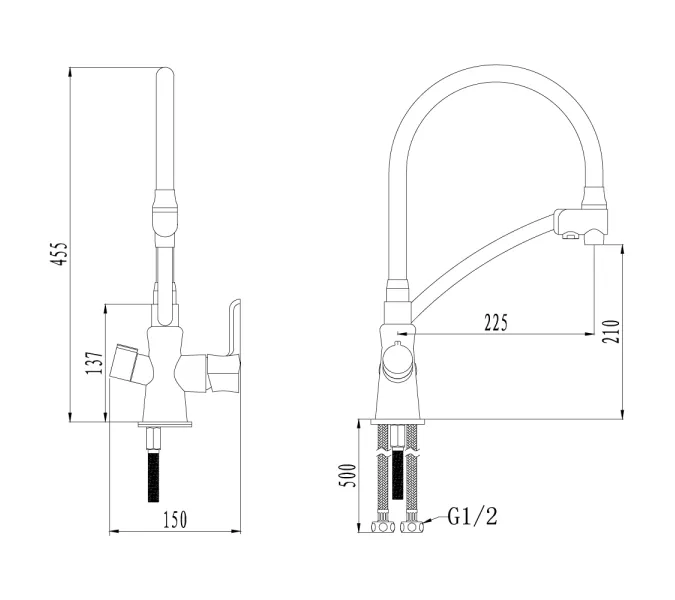 Смеситель Lemark Comfort LM3070C для кухни  с подключением к фильтру с питьевой водой, Выбрать цвет: Черный, изображение 2
