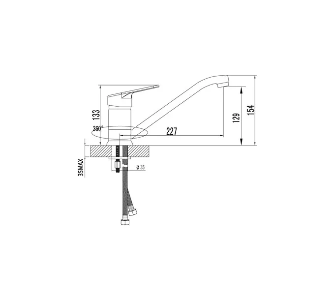Смеситель Lemark Omega LM3104C для кухни, изображение 2