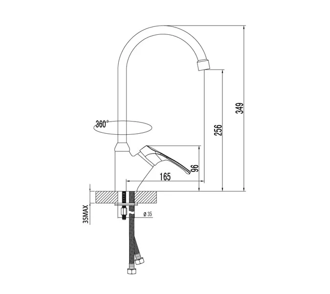 Смеситель Lemark Omega LM3105C для кухни, изображение 2