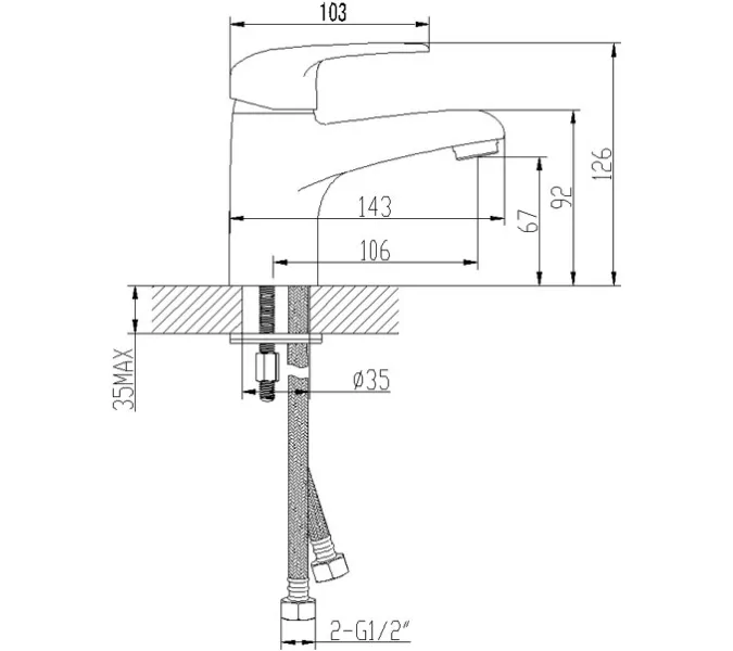 Смеситель Lemark Pramen LM3306C для раковины, изображение 2