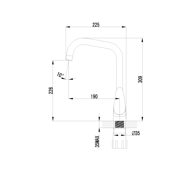 Смеситель Lemark Pramen LM3355C для кухни, изображение 2