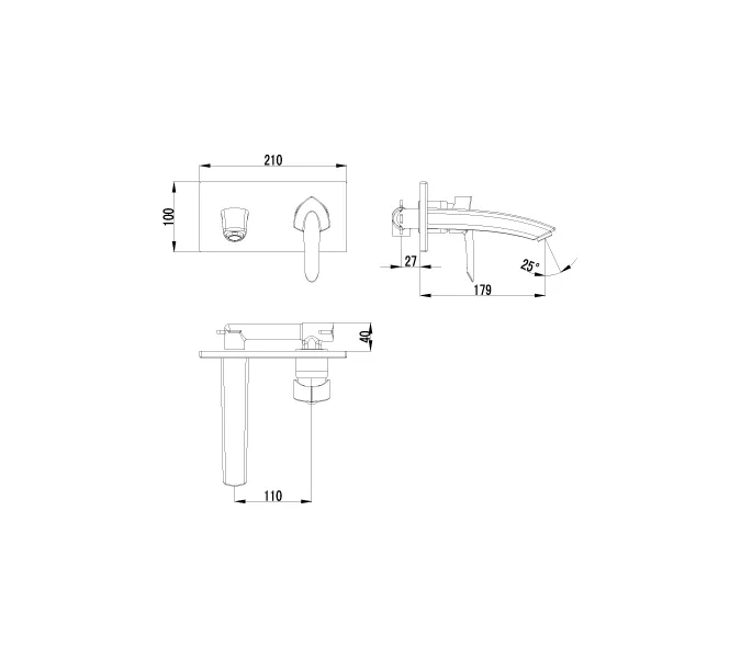 Смеситель Lemark Mars LM3526C для раковины, встраиваемый, изображение 2