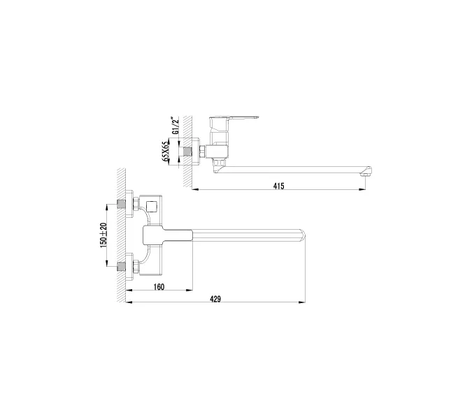 Смеситель Lemark Basis LM3617C для ванны, изображение 2