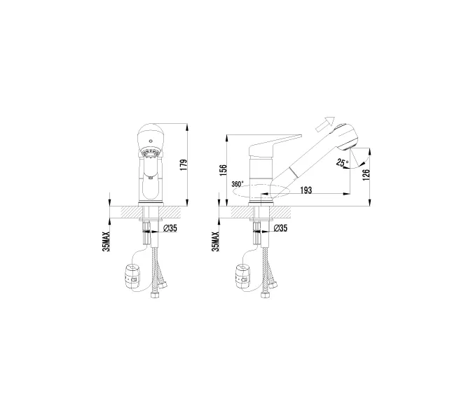 Смеситель Lemark Luna LM4150C для кухни, изображение 2