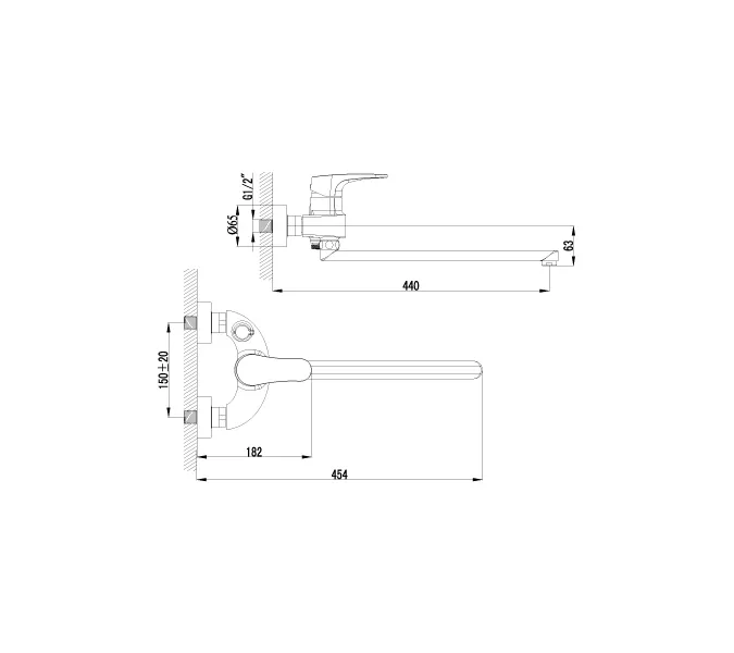 Смеситель Lemark Shift LM4317C для ванны, изображение 2