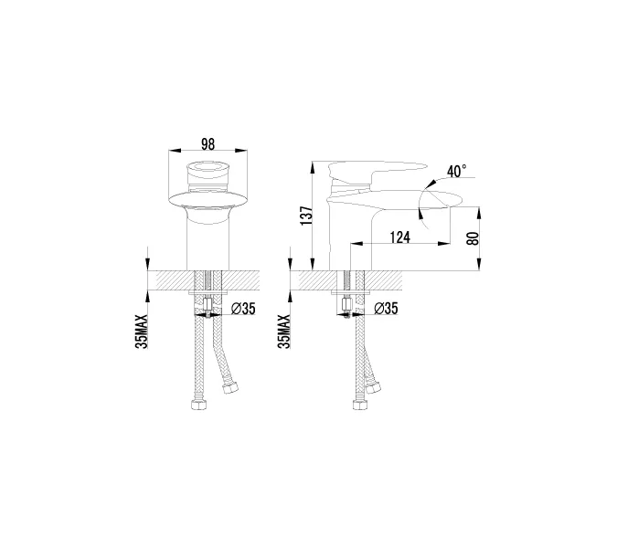 Смеситель Lemark Status LM4446C для раковины с каскадным изливом, изображение 2
