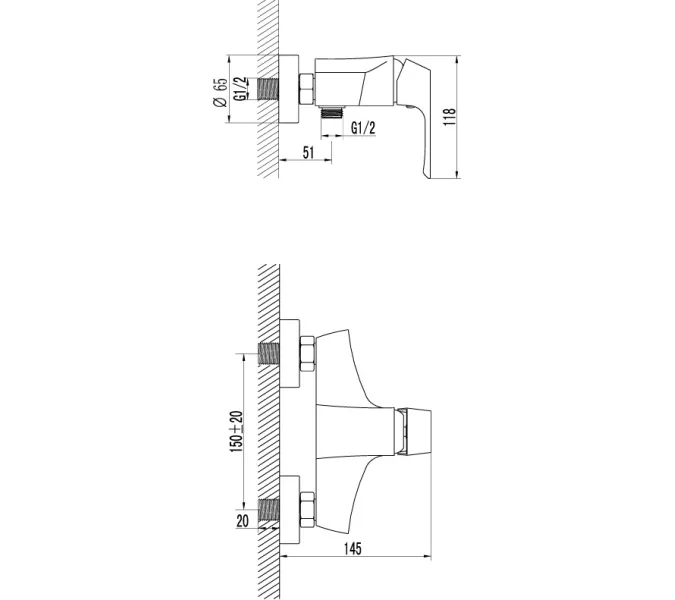 Смеситель Lemark Unit LM4503C для душа, изображение 2