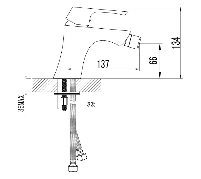 Смеситель Lemark Unit LM4508C для биде, изображение 2