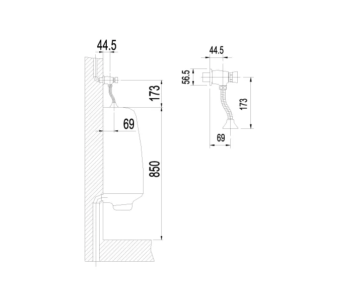 Смывное устройство Lemark Project LM4612C для писсуара, изображение 5