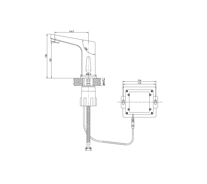 Смеситель Lemark Project LM4655CE для раковины бесконтактный (сенсорный), изображение 2