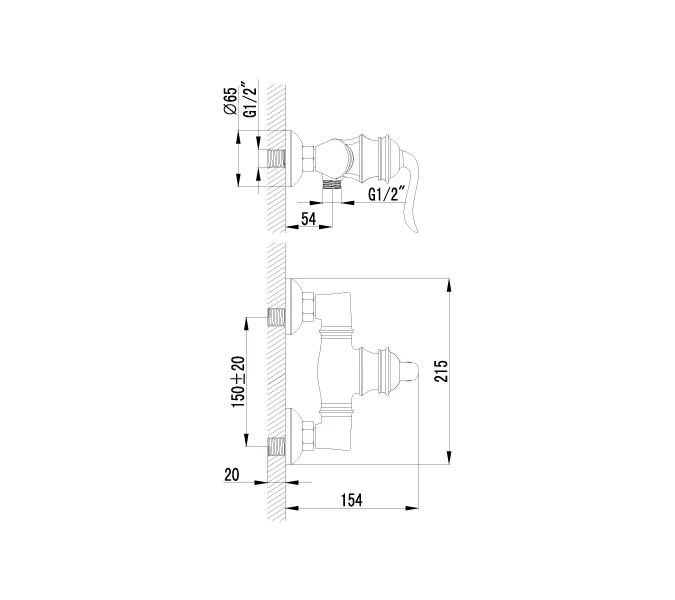 Смеситель Lemark Brava LM4762G для ванны и душа, изображение 2