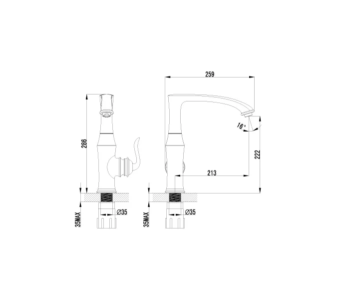 Смеситель Lemark Brava LM4705G для кухни, изображение 2
