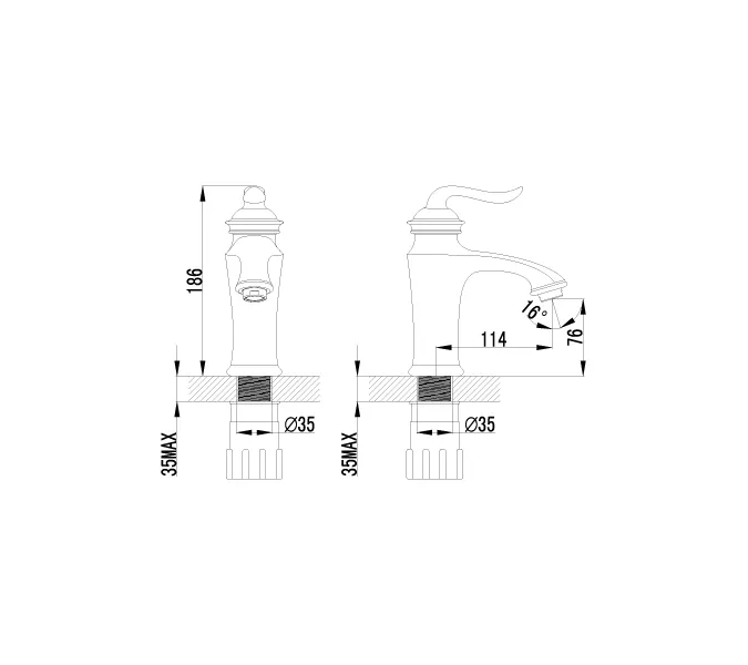 Смеситель Lemark Brava LM4706G для раковины, изображение 2