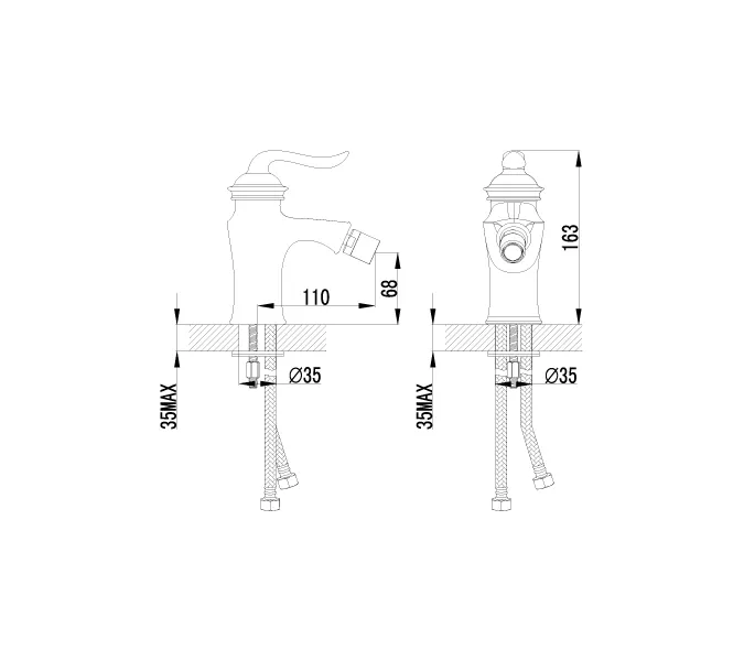 Смеситель Lemark Brava LM4708G для биде, изображение 2