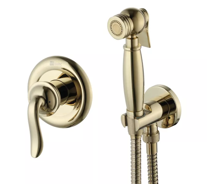 Смеситель Lemark Brava LM4719G с гигиеническим душем, встраиваемый