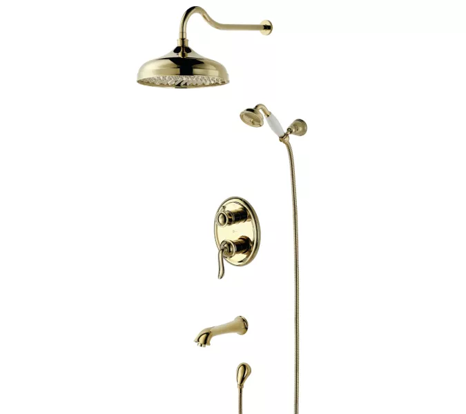 Смеситель Lemark Brava LM4722G для ванны и душа, встраиваемый