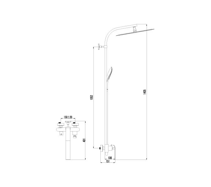Душевая стойка  Lemark Melange LM4960CW, изображение 2