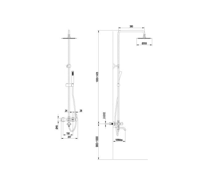 Комплект для ванны и душа  Lemark Element LM5162S, изображение 2