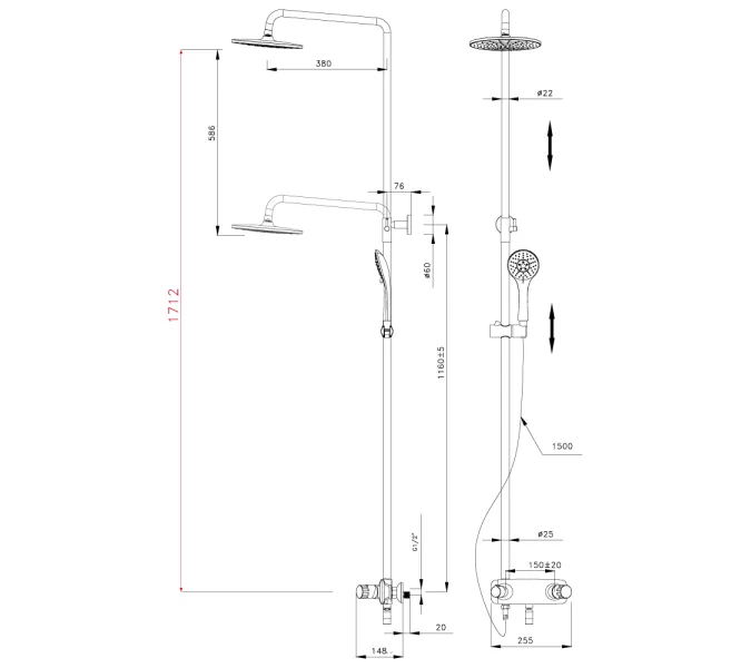 Комплект для ванны и душа Lemark Wing LM5362C, изображение 2