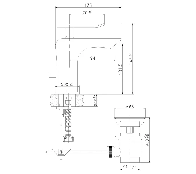 Смеситель Lemark Contest LM5806CW для раковины, изображение 2