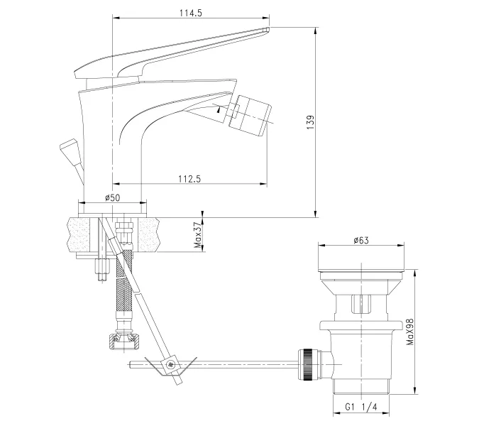 Смеситель Lemark Allegro LM5908CW для биде, изображение 2