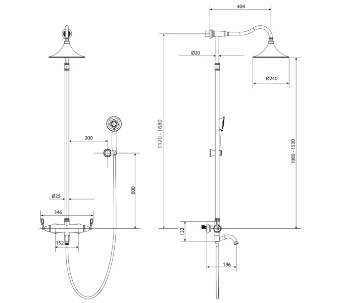 Смеситель Lemark Prime LM6162BRG для ванны и душа, изображение 2