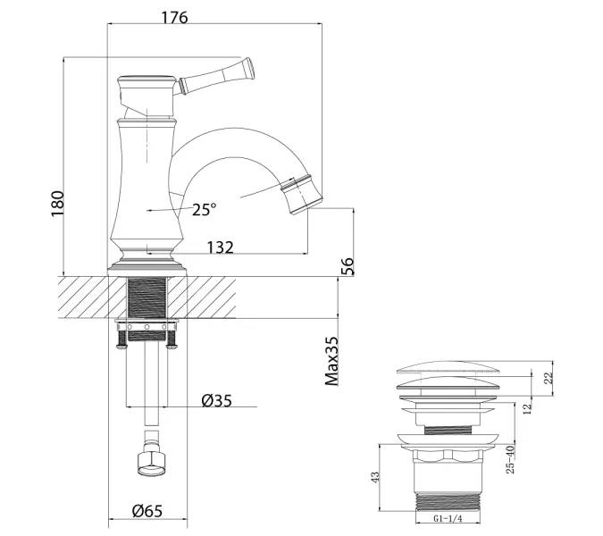 Смеситель Lemark Peretto LM6306RB для раковины, изображение 2