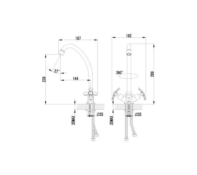 Смеситель  Lemark Partner LM6544C  для кухни, изображение 2