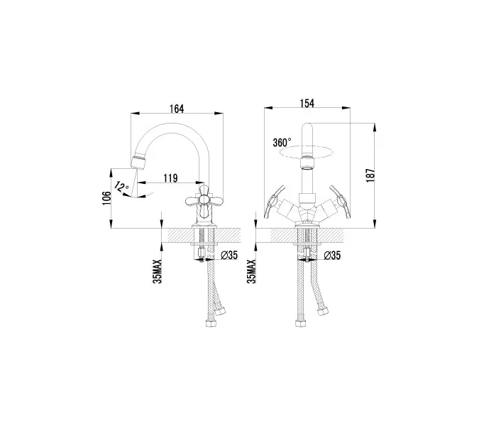 Смеситель  Lemark Partner LM6547C  для раковины, изображение 2