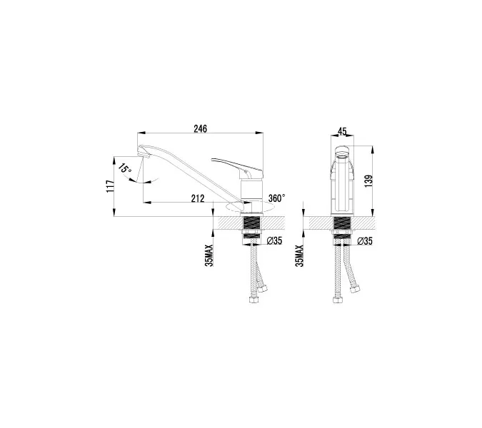 Смеситель  Lemark Partner LM6554C  для кухни, изображение 2