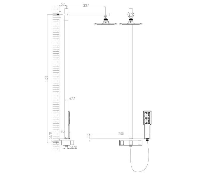 Комплект для душа Lemark Tropic LM7001C, изображение 2