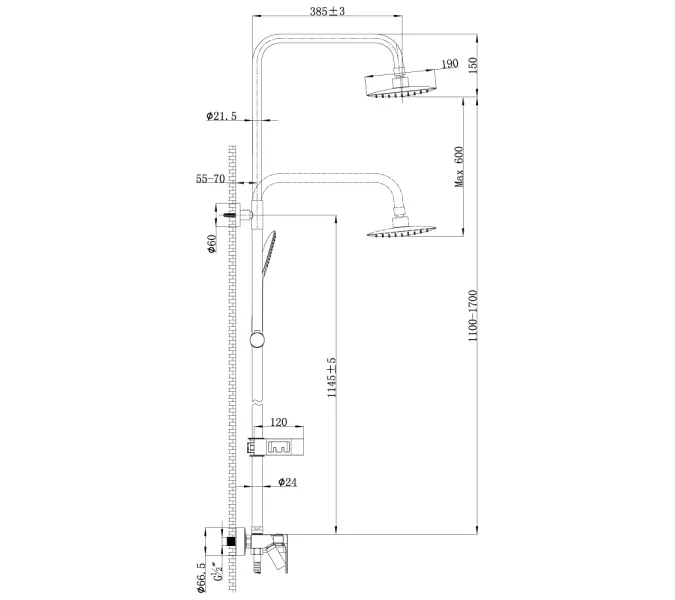 Смеситель Lemark Tropic LM7002С для ванны и душа, изображение 2