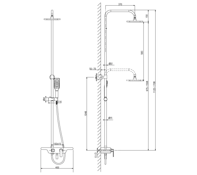 Смеситель Lemark Tropic LM7006С для ванны и душа, изображение 2