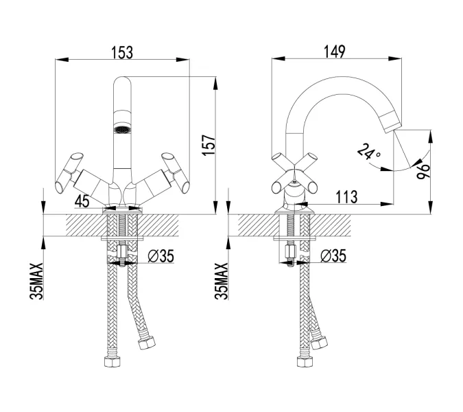Смеситель  Lemark Practica LM7507C  для раковины, изображение 2