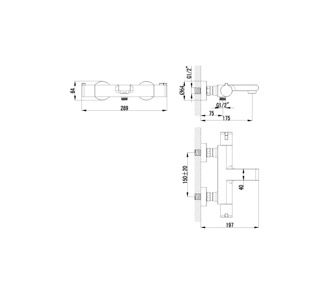 Смеситель Lemark Yeti LM7832C для ванны, термостатический, изображение 4