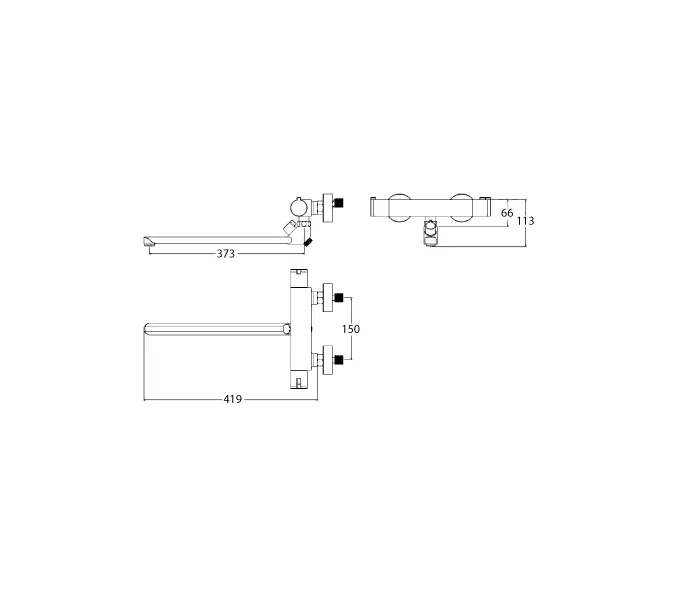 Смеситель Lemark Yeti LM7834C для ванны, термостатический, изображение 2