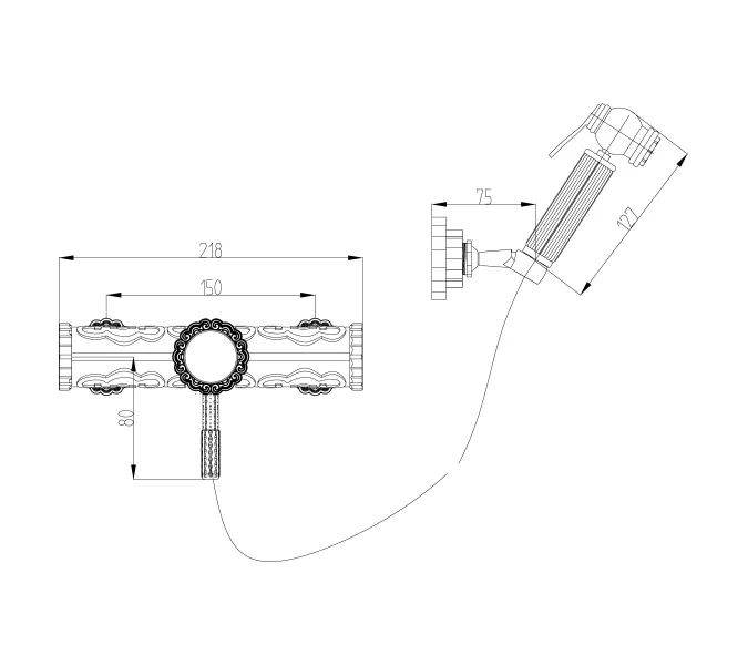 Смеситель Lemark Jasmine LM6618ORB с гигиеническим душем, Выбрать цвет: Черная бронза, изображение 2