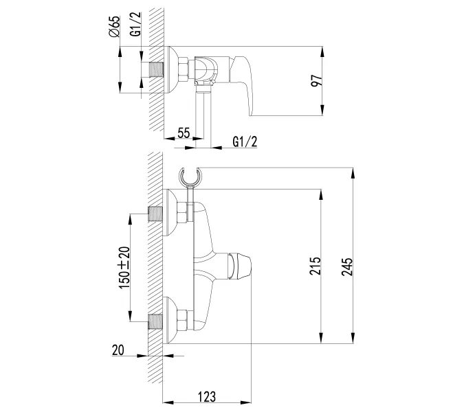 Смеситель Lemark Pramen LM3318G с гигиеническим душем, Выбрать цвет: Золото, изображение 2
