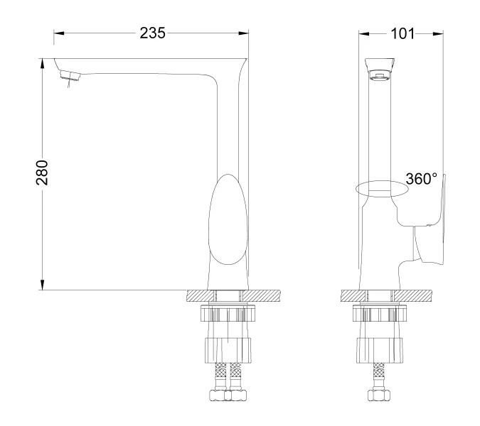 Смеситель Lemark Nero LM0205C для кухни, изображение 3