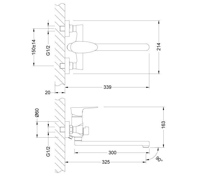 Смеситель Lemark Nero LM0251C универсальный, изображение 2