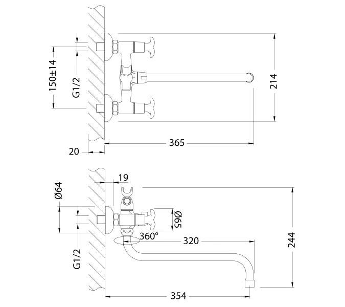 Смеситель Lemark Flora LM0151C универсальный, изображение 3