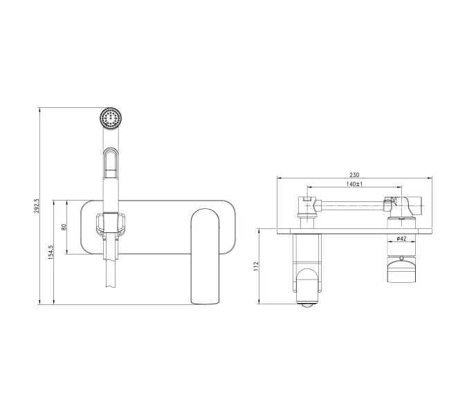 Смеситель Lemark Allegro LM5919CW с гигиеническим душем, встраиваемый, изображение 2