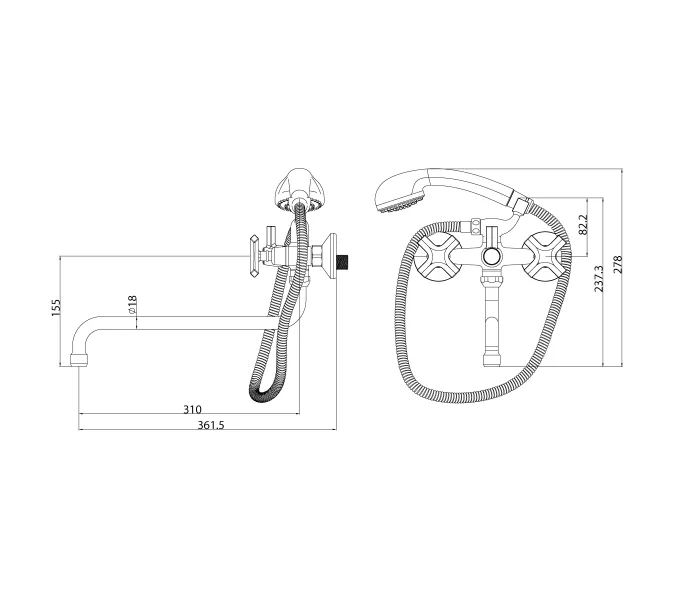 Смеситель Lemark Promotion LM6051C для ванны, изображение 2