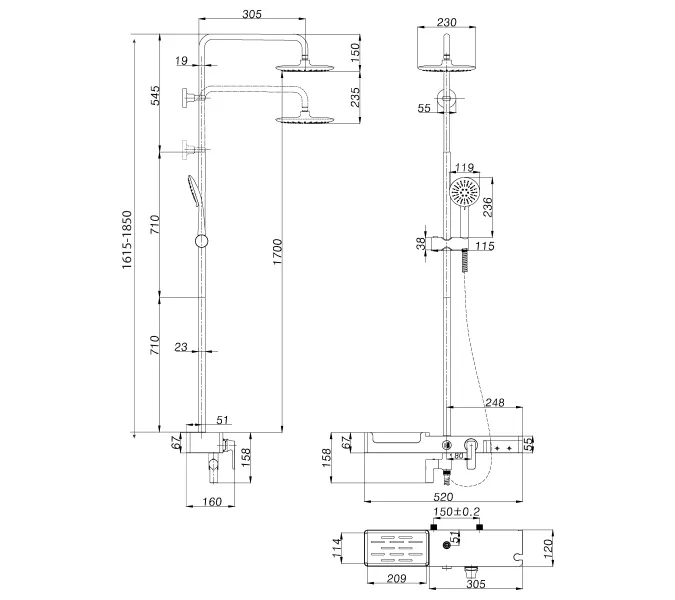 Душевая стойка Lemark Tropic LM7007С, изображение 3
