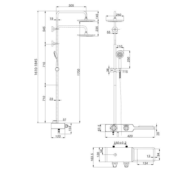 Душевая стойка  Lemark Tropic LM7009С  с термостатом, изображение 3