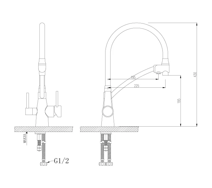 Смеситель Lemark Comfort LM3070C для кухни  с подключением к фильтру с питьевой водой, Выбрать цвет: Серый, изображение 2
