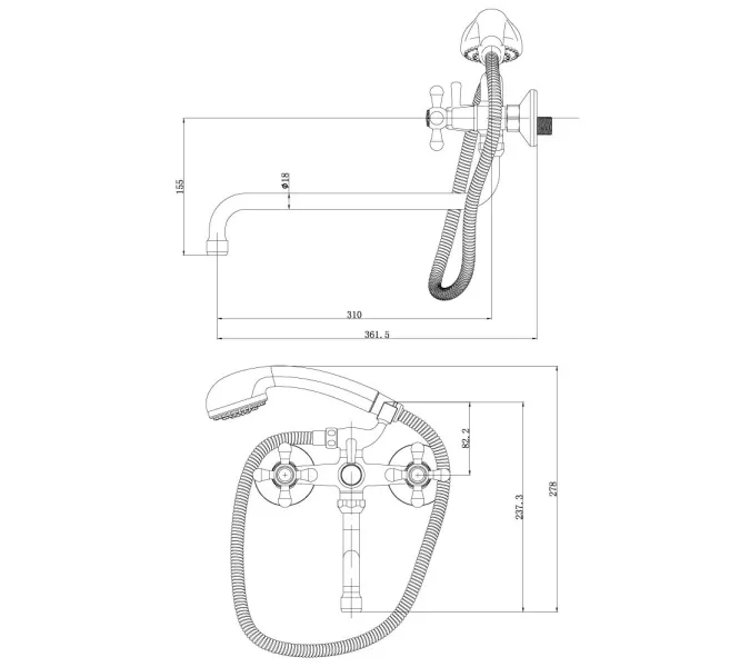 Смеситель Lemark Promotion LM6041C универсальный, изображение 2